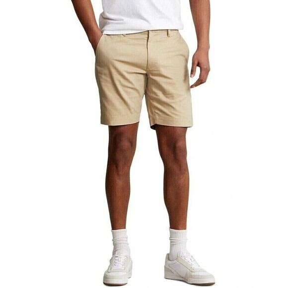 Polo Ralph Lauren 7-Inch Slim Fit Stretch Dobby Chino Short Khaki Beige Size 40 - Picture 1 of 3